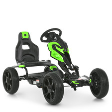 Детский карт 1504-2-5, EVA колеса, зелено-черный